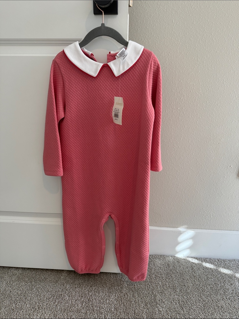 The Beaufort Bonnet Company Red/White Quilted Playsuit